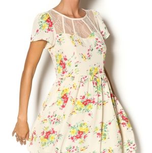 Cream floral dress